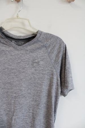 Under Armour Gray Fitted Heat Gear Top | S