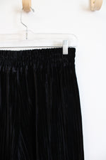 Curations Black Pleated Velvet Loose Pants | S