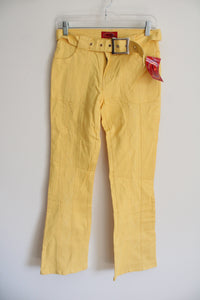 NEW Milly Vintage Yellow Embroidered Jeans | 7/8