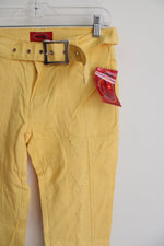 NEW Milly Vintage Yellow Embroidered Jeans | 7/8