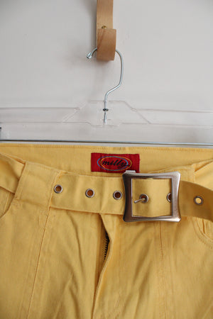 NEW Milly Vintage Yellow Embroidered Jeans | 7/8