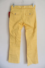 NEW Milly Vintage Yellow Embroidered Jeans | 7/8