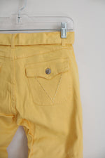 NEW Milly Vintage Yellow Embroidered Jeans | 7/8