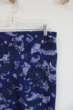 LuLaRoe Blue Paisley Skirt | M