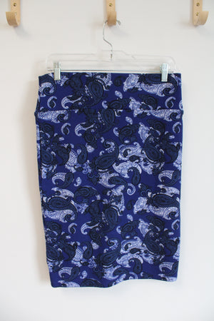 LuLaRoe Blue Paisley Skirt | M