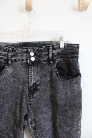 Black Flare Leg Jeans | 2XL