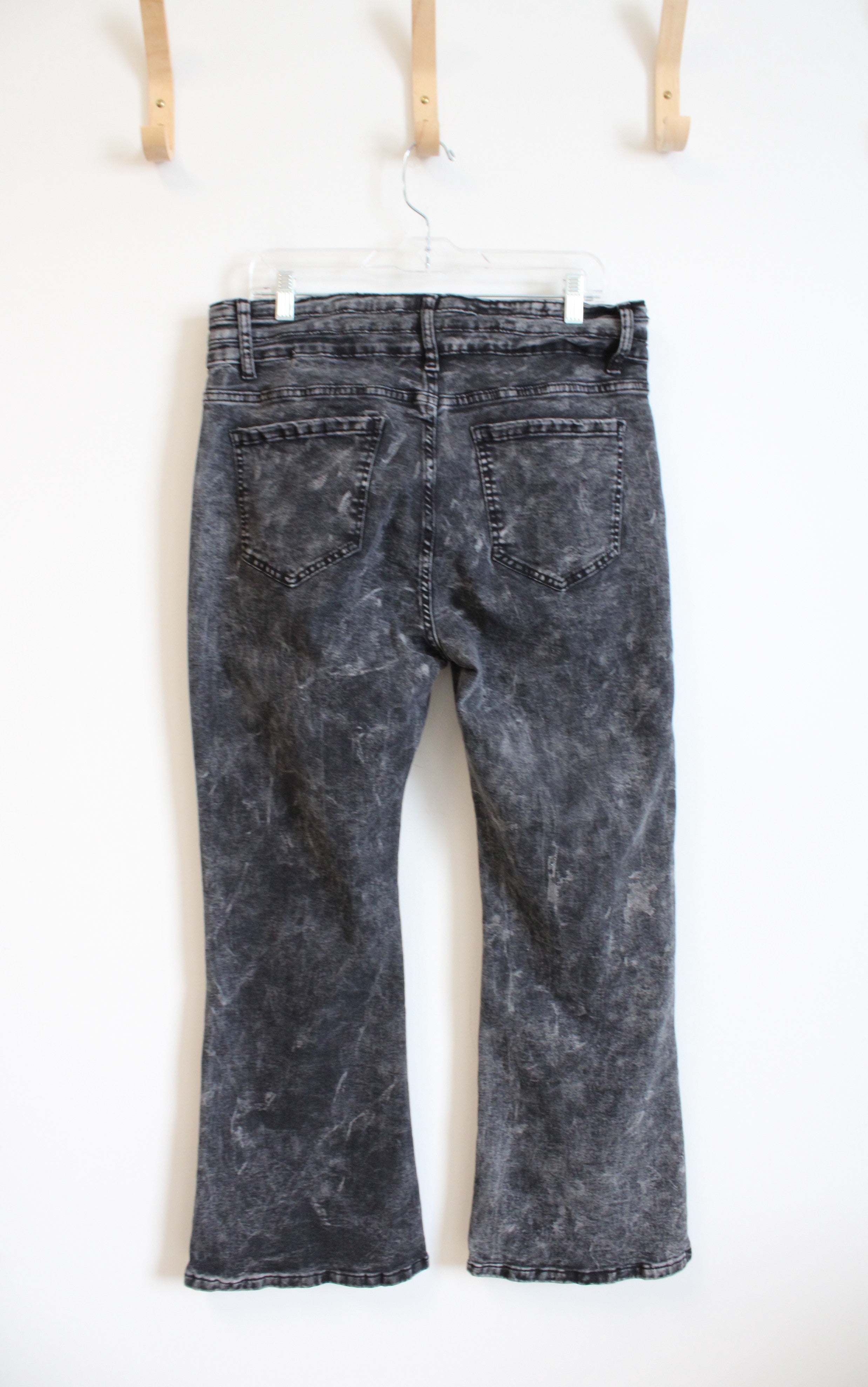 Black Flare Leg Jeans | 2XL