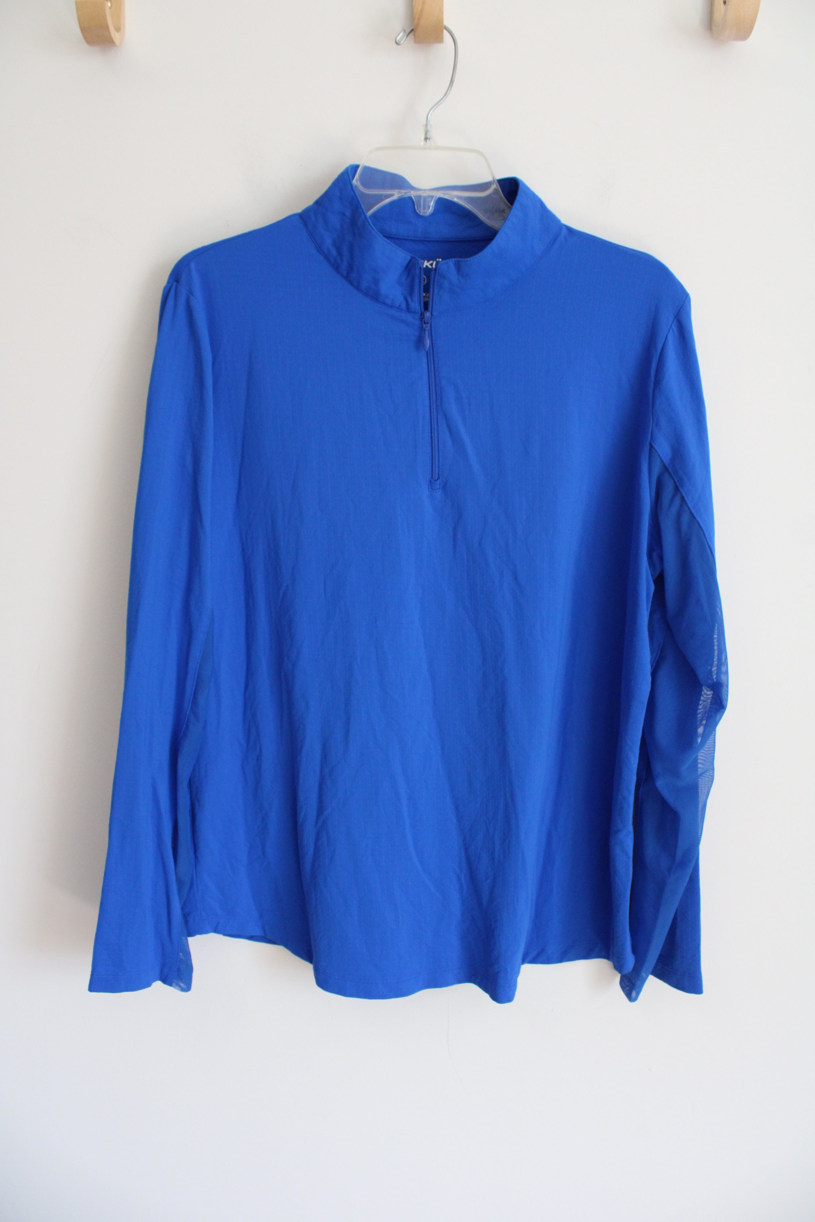 Ibkul Cobalt Blue 1/4 Pullover Sweatshirt | XL