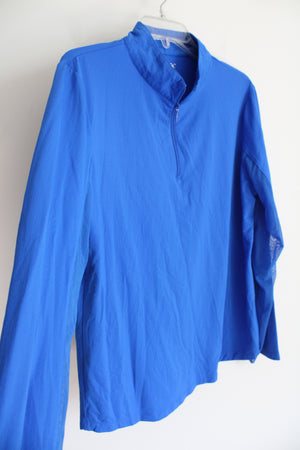 Ibkul Cobalt Blue 1/4 Pullover Sweatshirt | XL