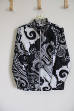 NEW Chico's Zenergy Black Paisley Light Jacket | 1 (M/8)