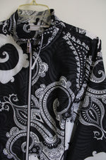 NEW Chico's Zenergy Black Paisley Light Jacket | 1 (M/8)