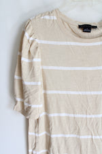 Sanctuary Tan & White Striped Shift Dress | S