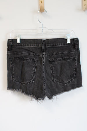 Express Jeans Gray Ripped Shorts | 4