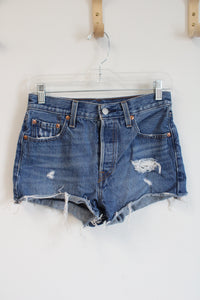 Levi's Blue Jean Ripped Shorts | W25