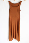 Shein Orange Rust Sleeveless Midi Dress