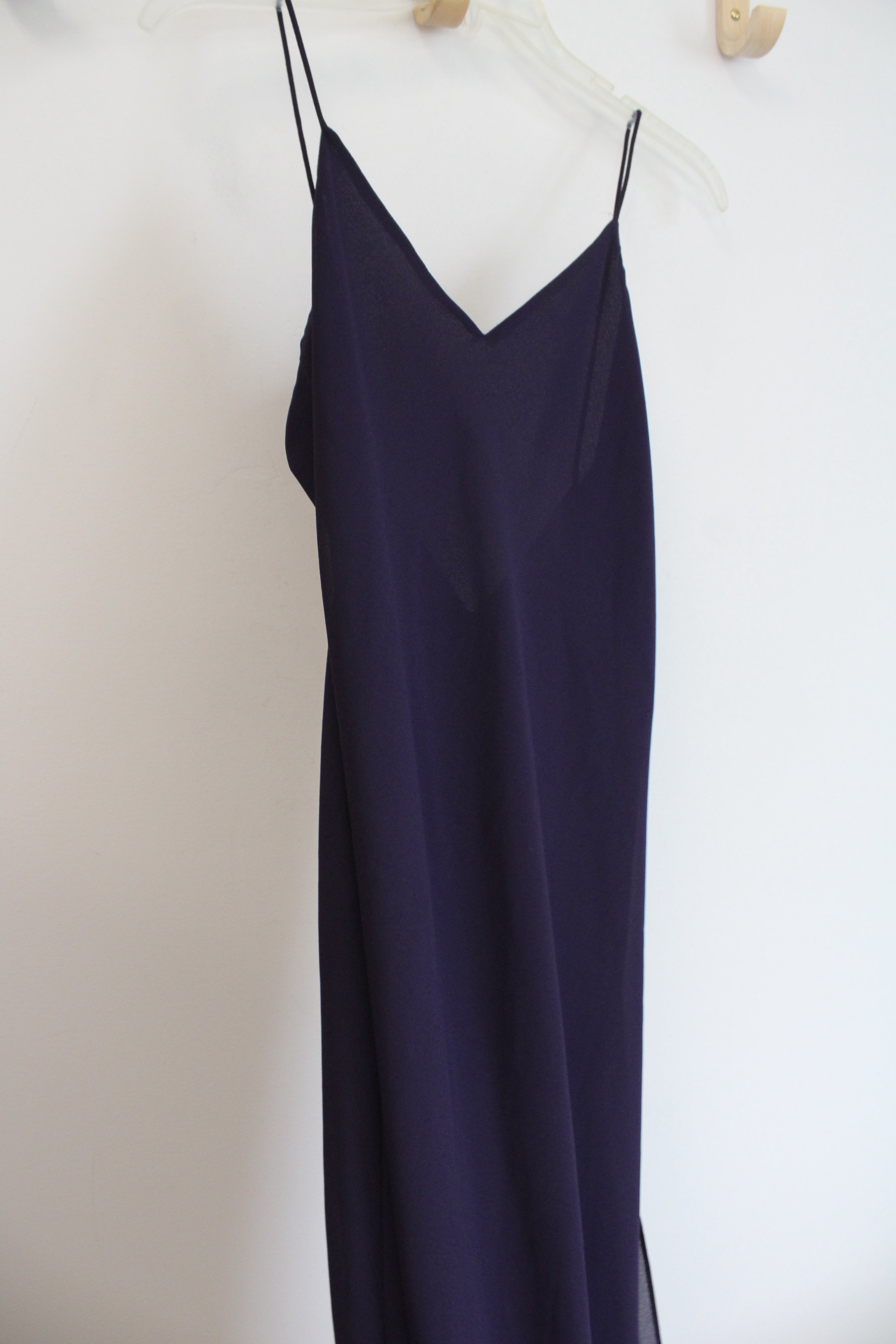 Zum Zum By Niki Livas Vintage Eggplant Purple Chiffon Slip Style Gown | S/M