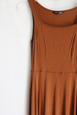 Shein Orange Rust Sleeveless Midi Dress