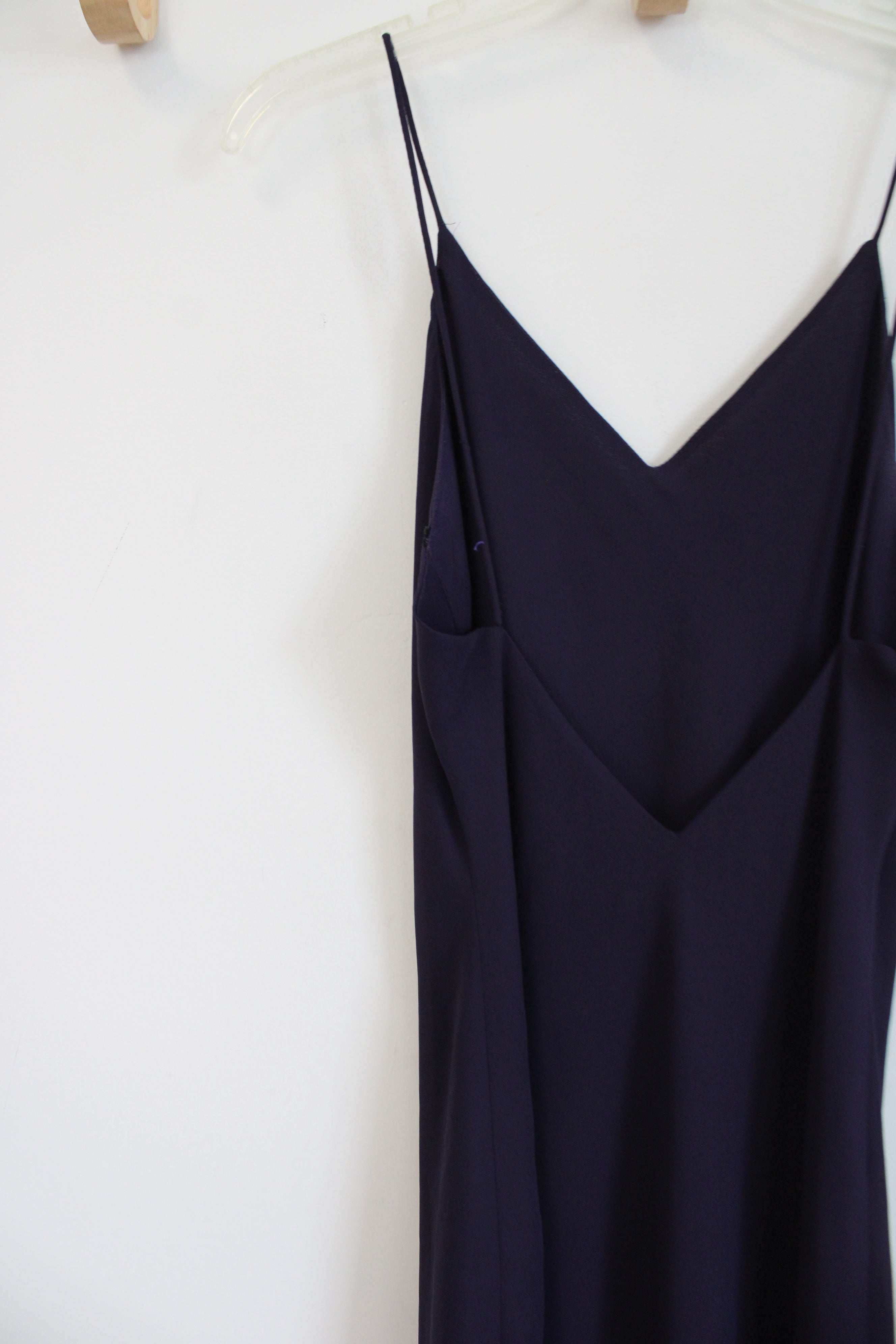 Zum Zum By Niki Livas Vintage Eggplant Purple Chiffon Slip Style Gown | S/M