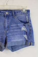 Kancan Blue Ripped Shorts | 7