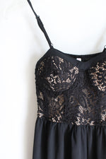 Xhilaration Black Lace & Tan Dress | XS