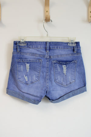 Kancan Blue Ripped Shorts | 7