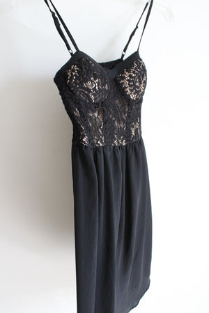 Xhilaration Black Lace & Tan Dress | XS