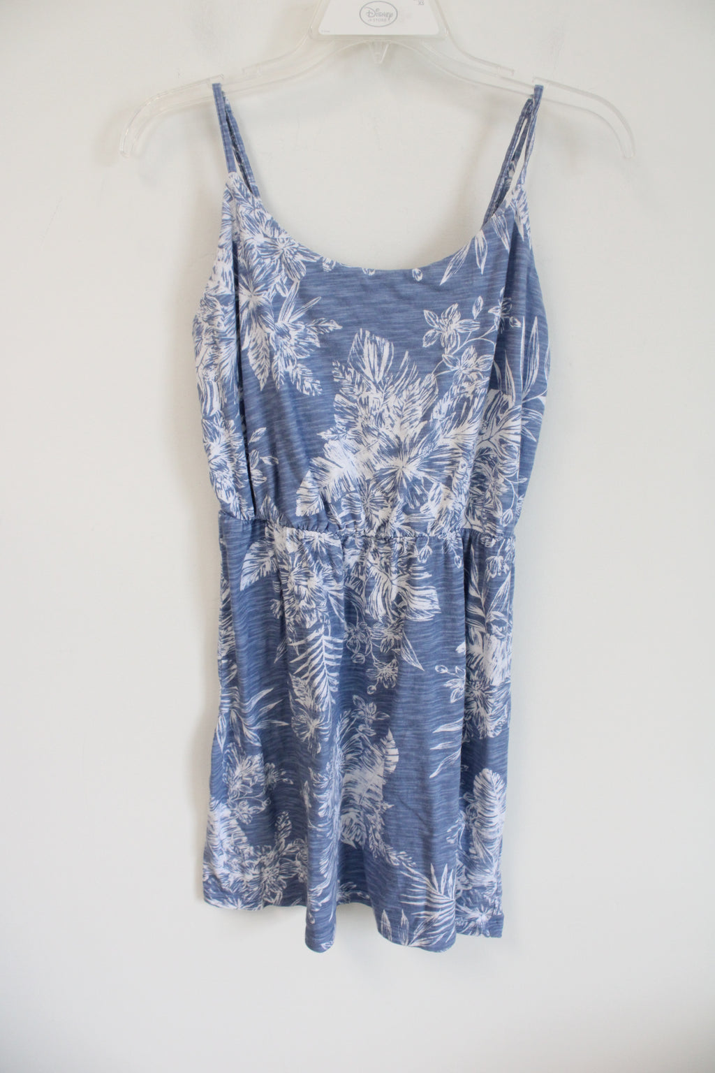 Old Navy Blue Tropical Print Cotton Dress | S