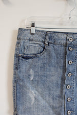 Vanillastar Faded Blue Jean Skirt | 7/8