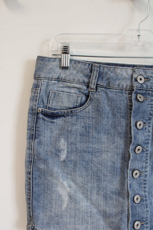 Vanillastar Faded Blue Jean Skirt | 7/8