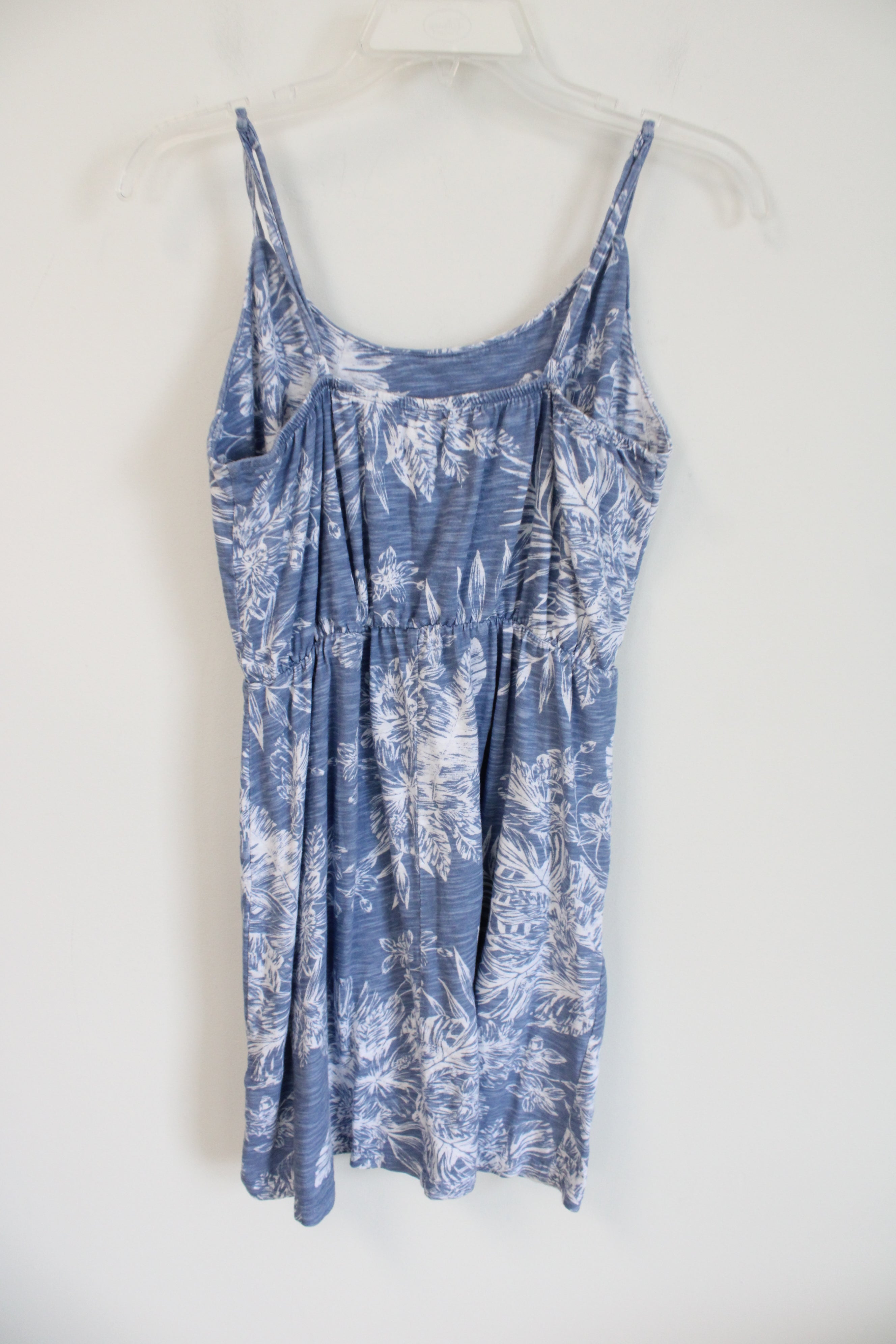 Old Navy Blue Tropical Print Cotton Dress | S