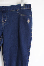 Southpole Jeans Co. Gold Studded Dark Wash Jeans | XL