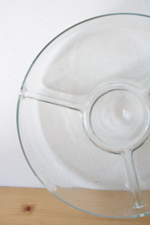 Colony Clear Glass Divided Bowl