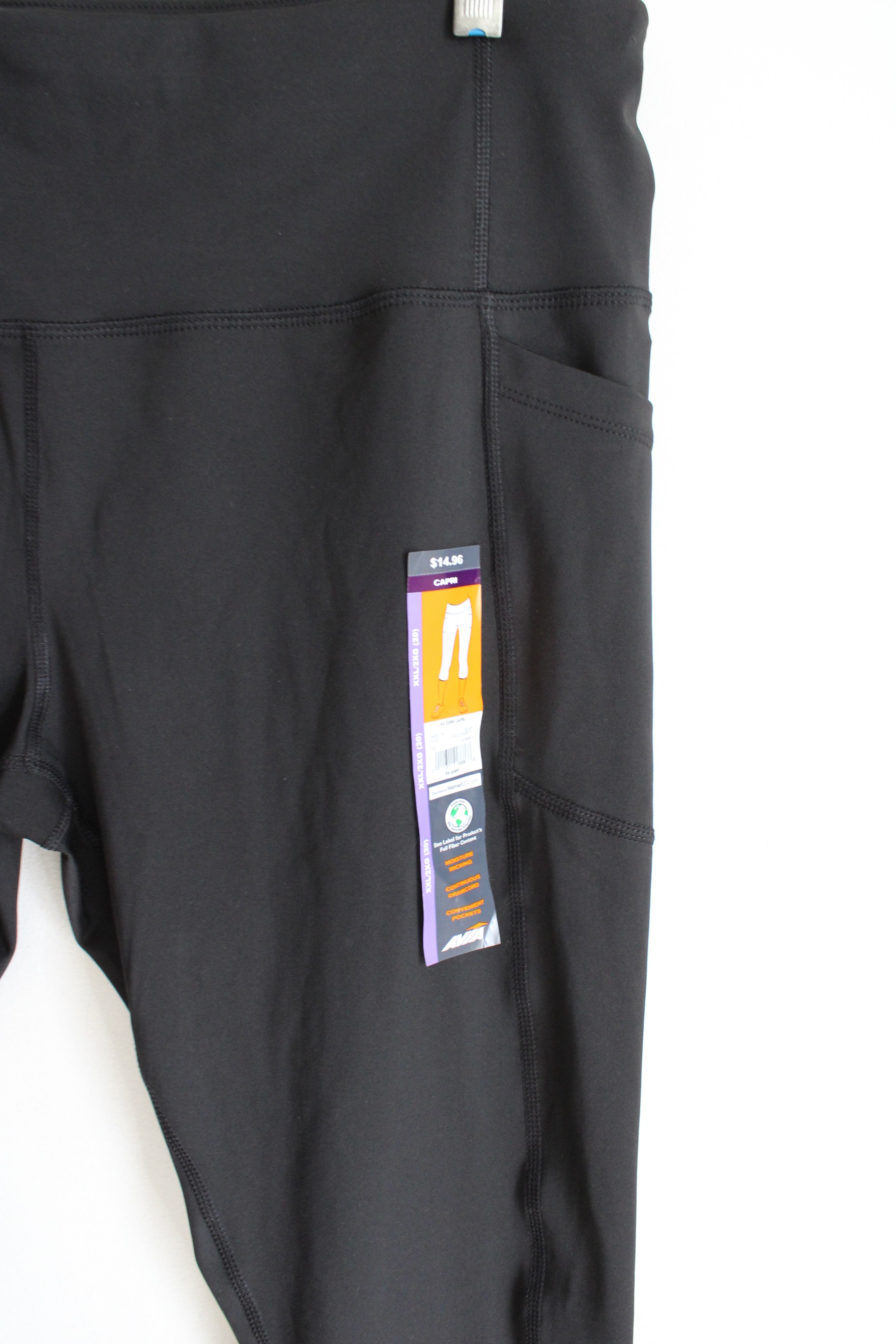 NEW Avia Black Athletic Capri Pants | XXL (20)