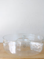 Colony Clear Glass Divided Bowl