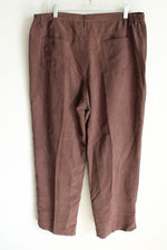 Alfred Dunner Brown Suede Pants | 18