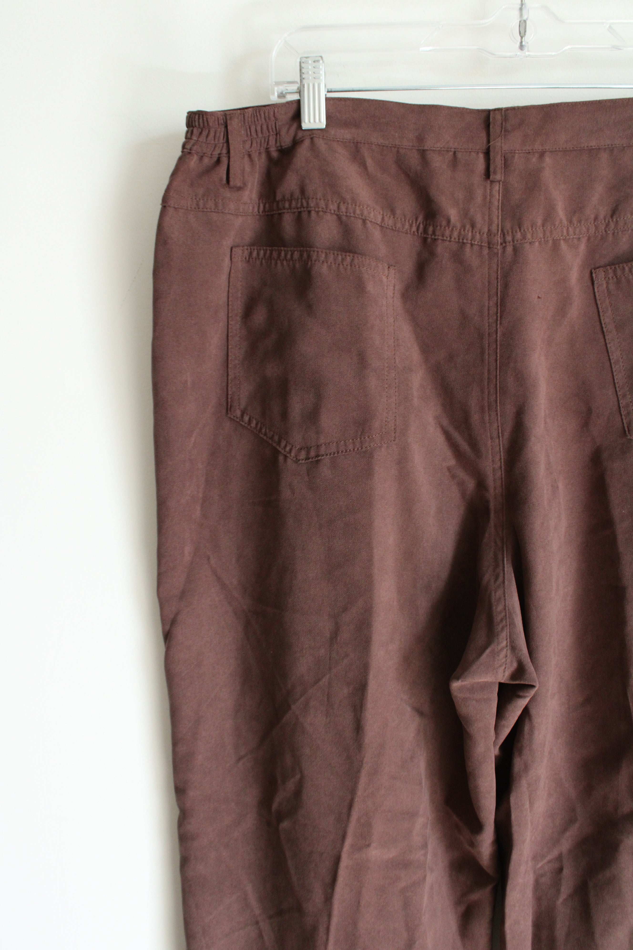 Alfred Dunner Brown Suede Pants | 18