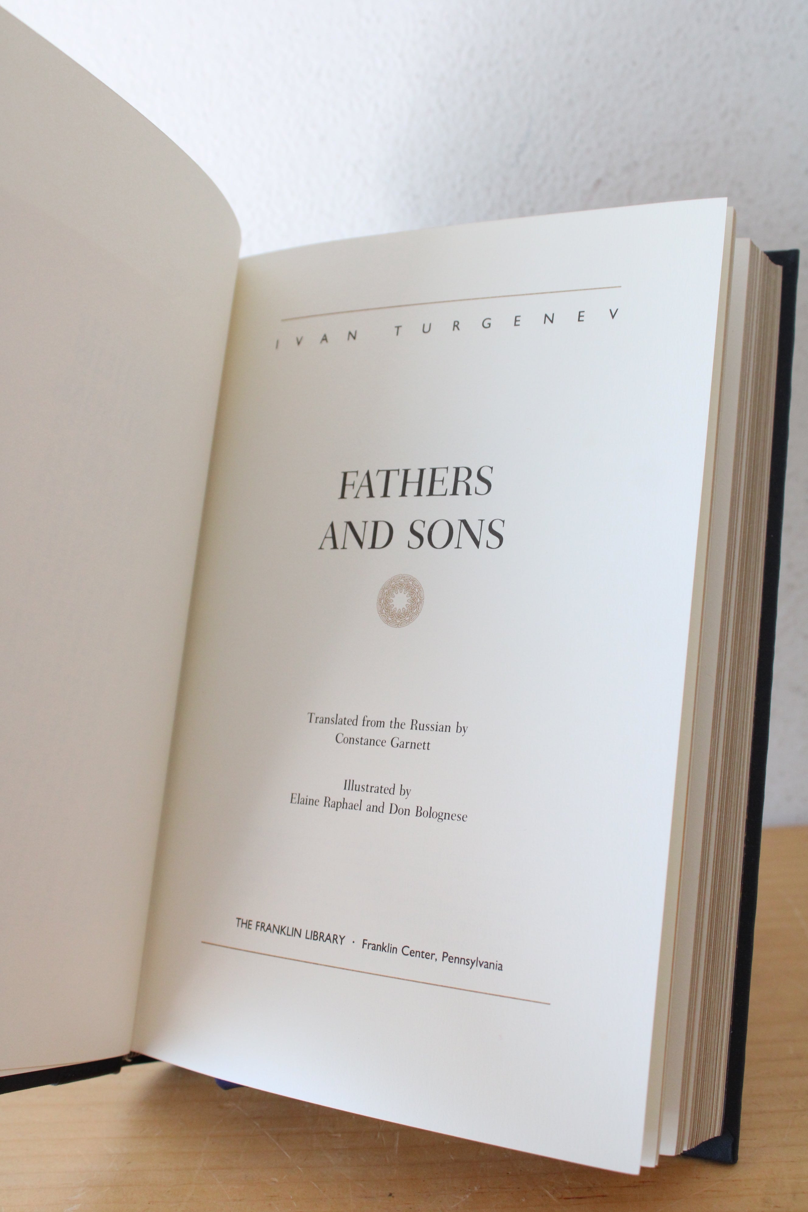 Father And Sons By Ivan Turgenev The Franklin Library Edition