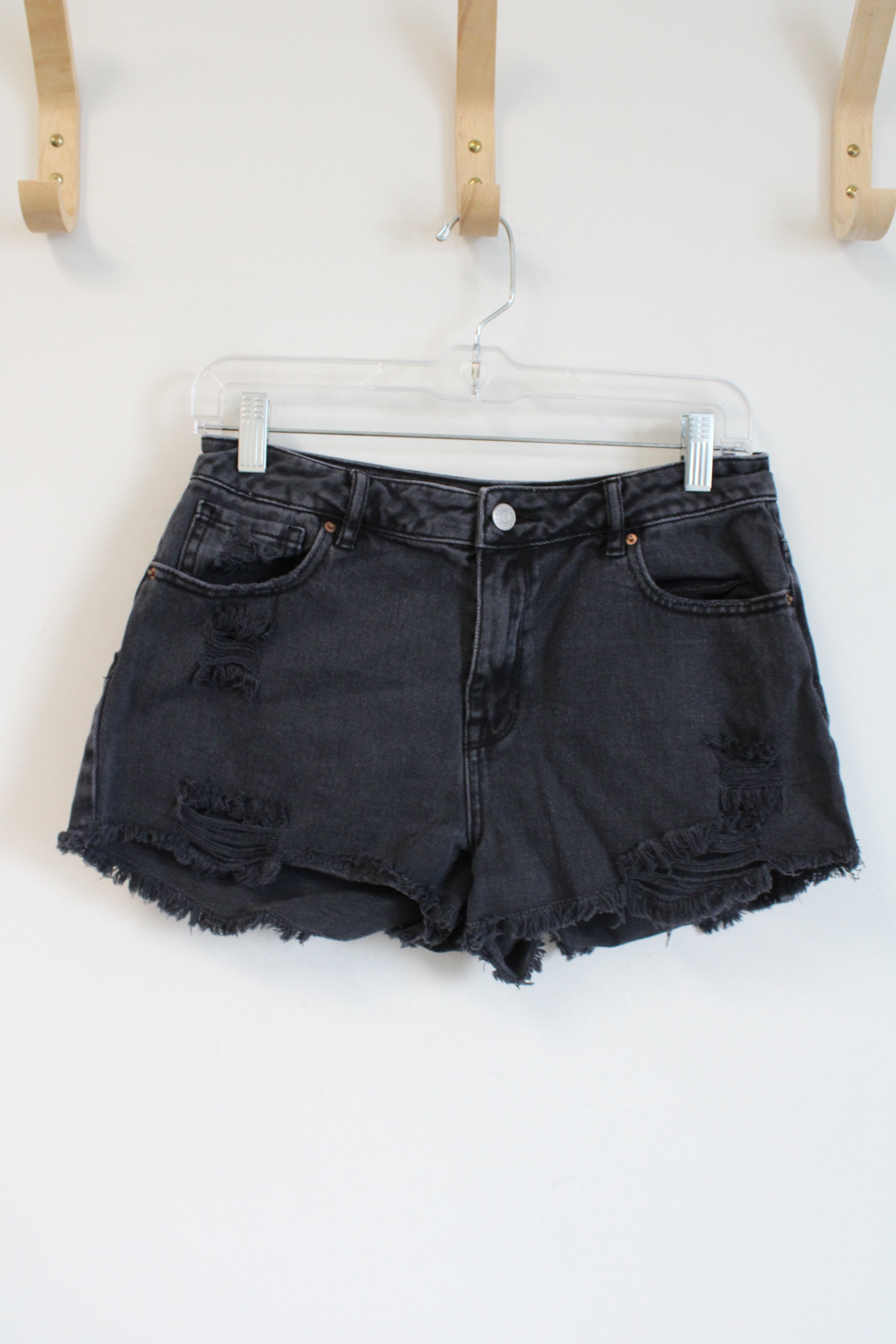 Pac Sun Faded Black Ripped Shorts | 27