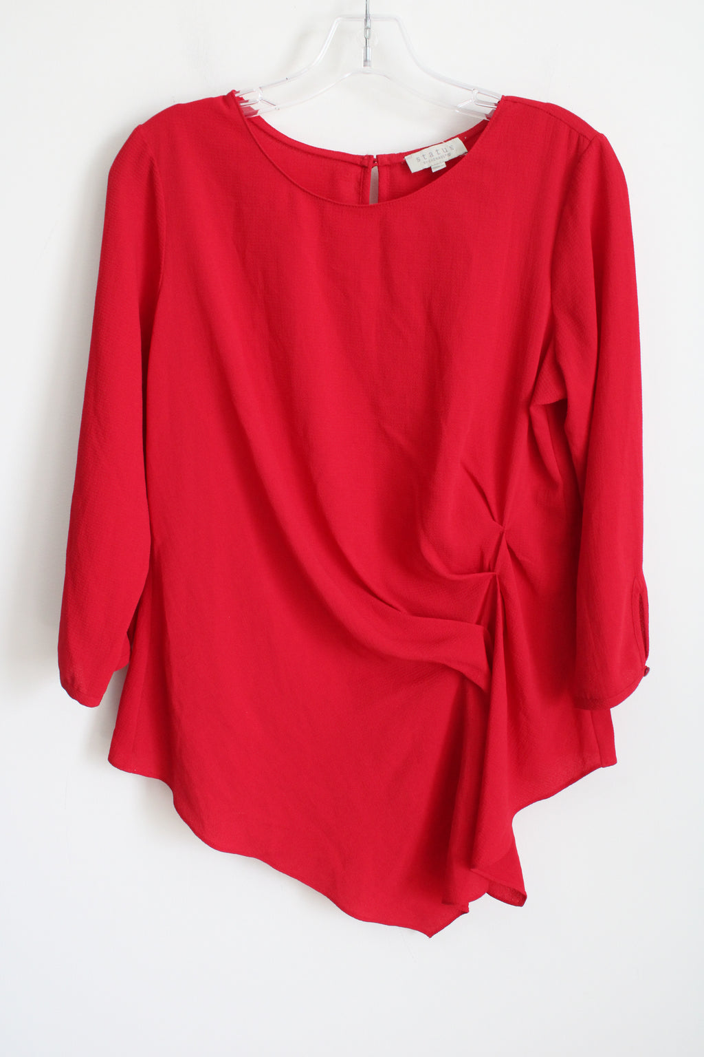 NEW Dressbarn Status By Chenault Red Dress Shirt | S
