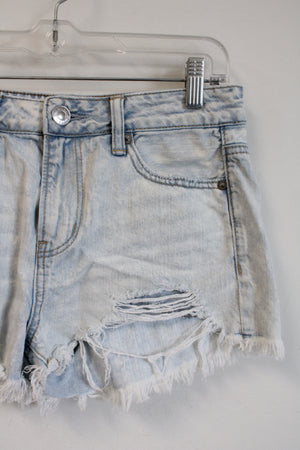 American Eagle Faded Blue Ripped Shorts | 4