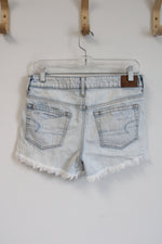 American Eagle Faded Blue Ripped Shorts | 4