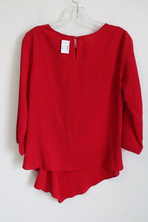 NEW Dressbarn Status By Chenault Red Dress Shirt | S