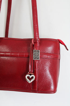 NEW Brighton Deep Red Leather Shoulder Purse