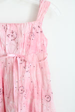 Bonnie Jean Sleeveless Pink Tie Dress | 16