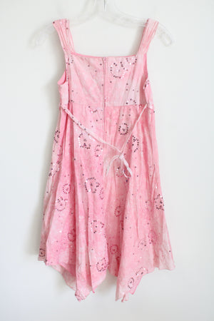 Bonnie Jean Sleeveless Pink Tie Dress | 16