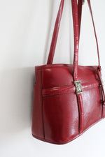 NEW Brighton Deep Red Leather Shoulder Purse