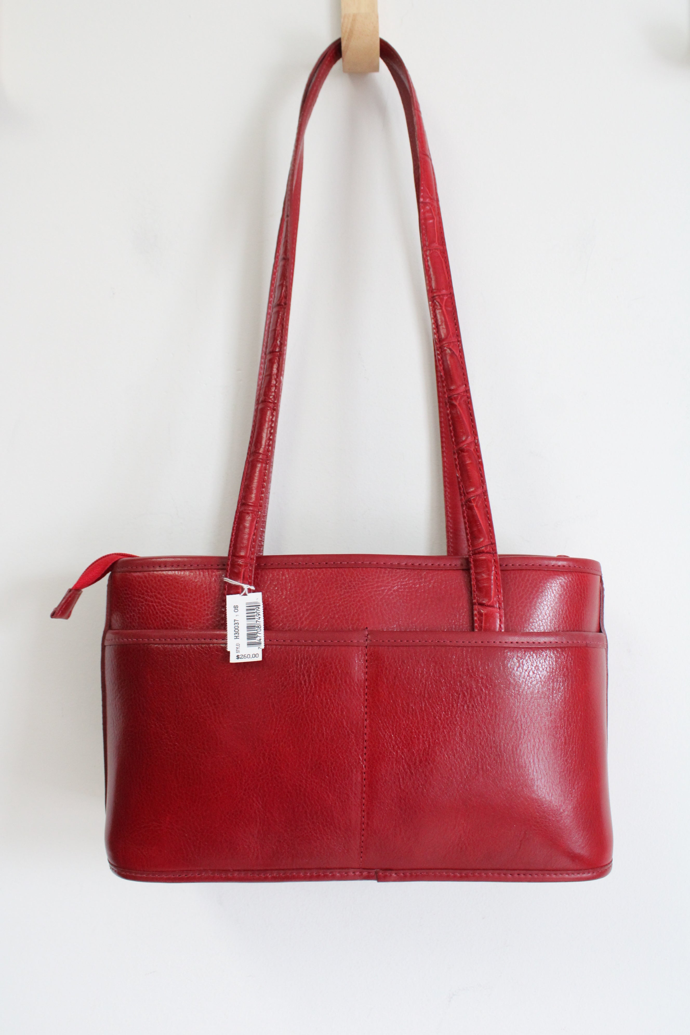 NEW Brighton Deep Red Leather Shoulder Purse