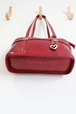 NEW Brighton Deep Red Leather Shoulder Purse