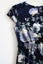 Speechless Short Sleeve Blue Floral Dress | Youth XL