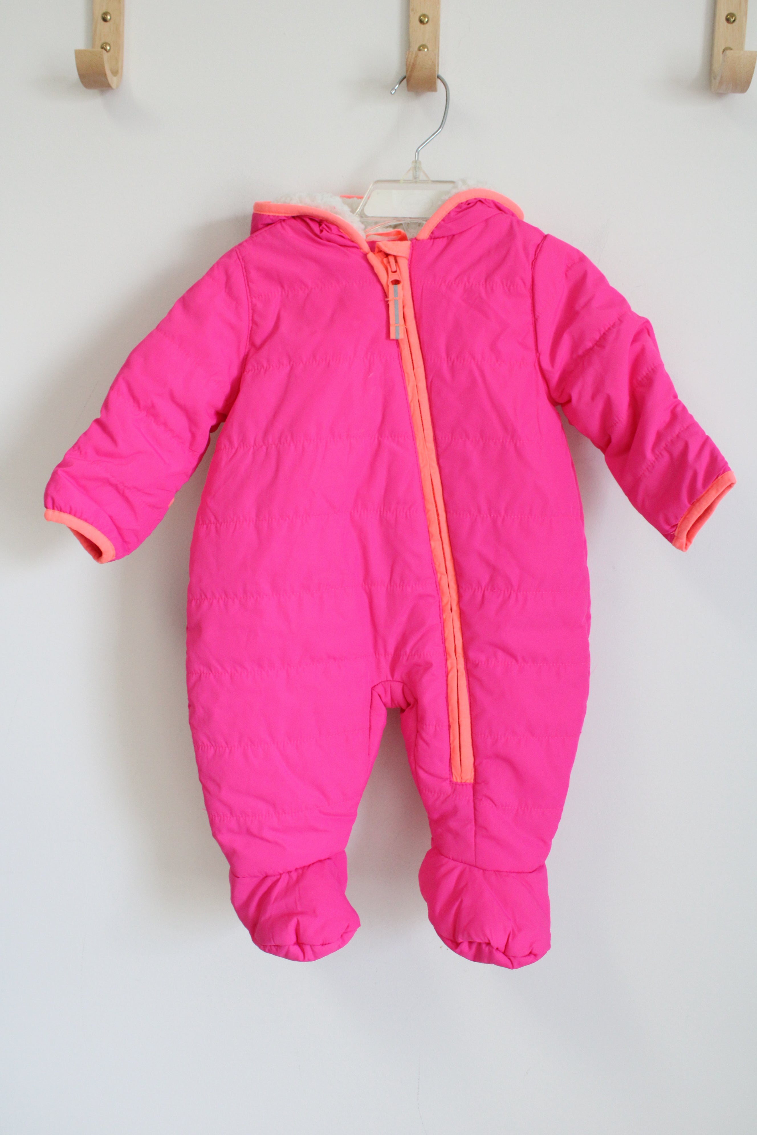 Cat and Jack Neon Pink Snow Suit | 6M